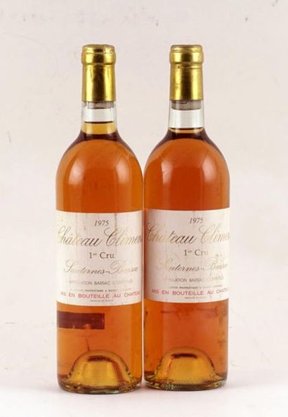 null Château Climens 1975
Sauternes-Barsac Appellation Contrôlée
Niveau A-B
2 bouteilles

Provenance:
La...
