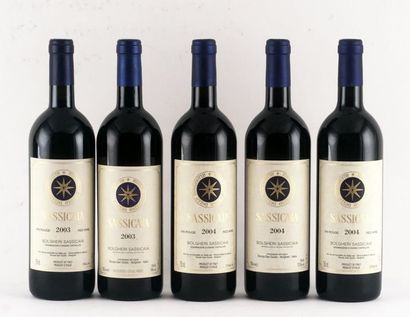 null Sassicaia 2003 2004 - 5 bouteilles