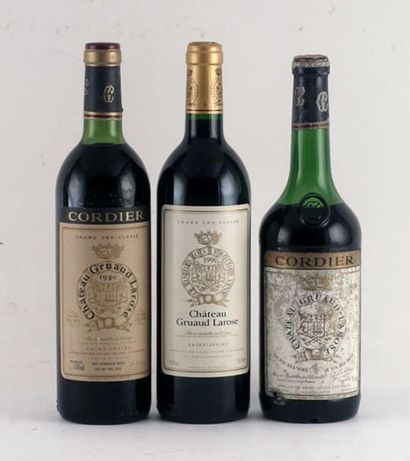 null Château Gruaud-Larose 1970, 1980 1990 - 3 bouteilles