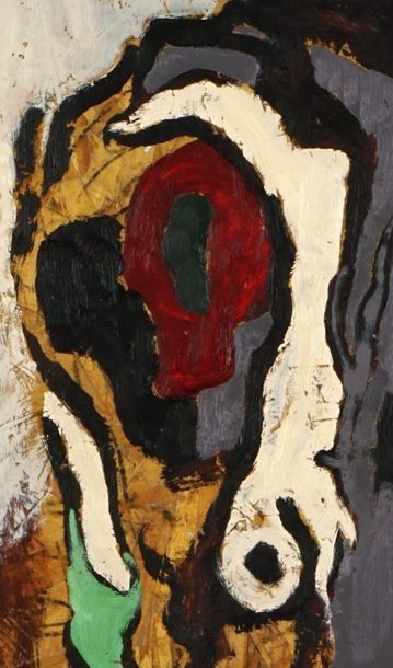 null KLUNDER, Harold (1943-)
"Surviving the present"
Oil on board (triptych)
Signed,...