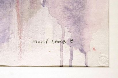 null BOBAK, Molly Joan Lamb (1922-2014) 
"Interior with cyclamen (1)"
Aquarelle
Signée...