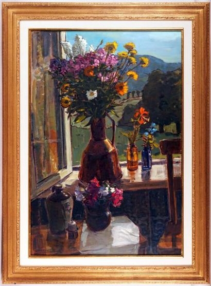 null GRANSOW, Helmut (1921-2000)
"Windows still life"
Huile sur toile
Signée en bas...