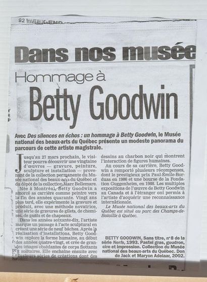 null GOODWIN, Betty Roodish (1923-2008)
Sans titre
Pastel sur papier
Signé en bas...