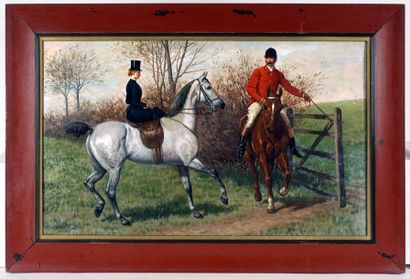 null BIRD, John Alexander H. (1846-1936)
Horseback riding
Oil on canvas
Signed and...