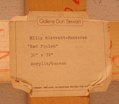 null RISTVEDT-HANDEREK, Milly (1942-)
“Red Finish"
Huile sur toile
Signée, titrée...