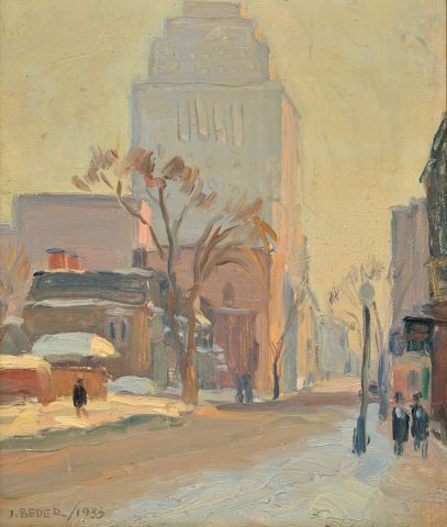 null BEDER, Jack (1910-1987)
"Metcalfe St."
Oil on board
Signed and dated on the...