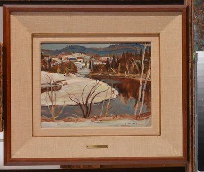 null JACKSON, Alexander Young (1882-1974)
"Spring Flood Duhamel, Québec"
Huile sur...