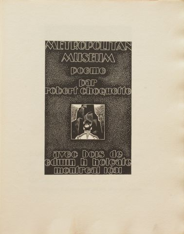 null HOLGATE, Edwin Headley (1892-1977)
"Poème du Metropolitan Museum par Robert...