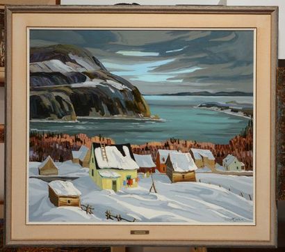 null HORIK, Vladimir (1939-)
"La Baie de Saint-Paul en Charlevoix"
Oil on masonite
Signed...