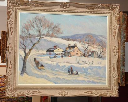 null GIUNTA, Joseph (1911-2011)
"A bright January day, Que"
Oil on board
Signed and...