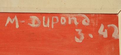 null DUPOND, Marcel (1907-1954)
Nu assis
Huile sur toile
Signée et datée en haut...