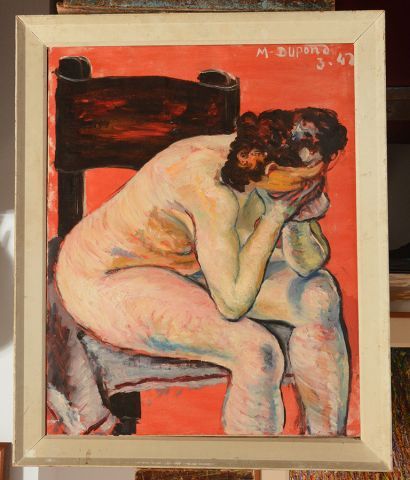 null DUPOND, Marcel (1907-1954)
Seated nude
Oil on canvas
Signed and dated on the...