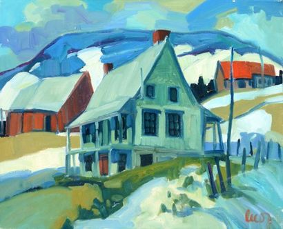 null LECOR, Paul (dit Tex) (1933-2017)
Blue house
Oil on canvas
Signed on the lower...