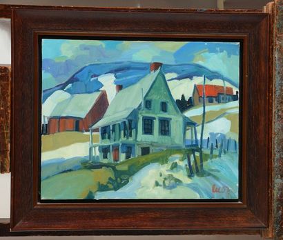 null LECOR, Paul (dit Tex) (1933-2017)
Blue house
Oil on canvas
Signed on the lower...