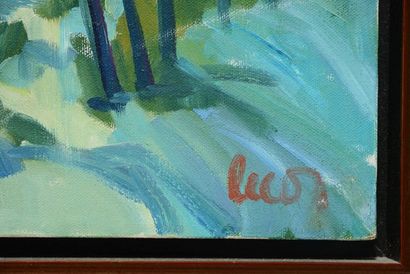 null LECOR, Paul (dit Tex) (1933-2017)
Maison bleue
Huile sur toile
Signée en bas...