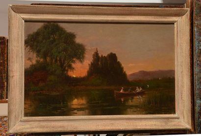 null RAPHAEL, William (1833-1914)
Boat ride by the moonlight
Oil on canvas
Signed...