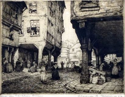 null GAGNON, Clarence Alphonse (1881-1942)
"Rue des Cordeliers, Dinan"
Etching
Signed...