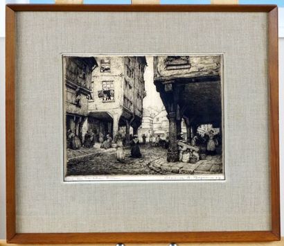 null GAGNON, Clarence Alphonse (1881-1942)
"Rue des Cordeliers, Dinan"
Etching
Signed...