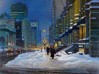 null LEIMANIS, Andris (1938-)
"Rapsody in blue, a romantic view of Sherbrooke St....