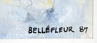 null BELLEFLEUR, Léon (1910-2007)
"Les nuages de Debussy"
Gouache
Signed and dated...