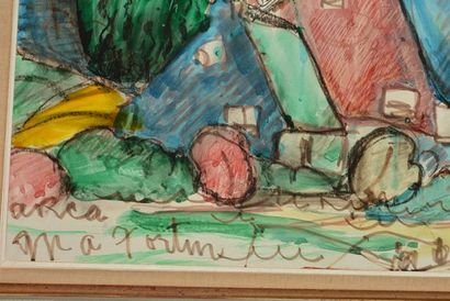 null FORTIN, Marc-Aurèle (1888-1970)
Houses under trees
Watercolour
Signed on the...