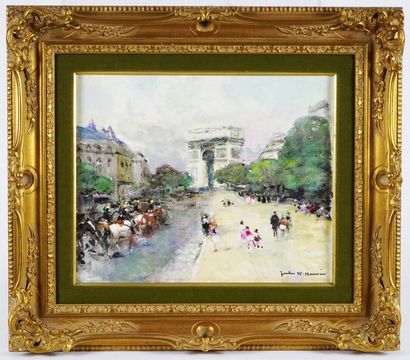 null HERVÉ, Jules René (1887-1981)
"Avenue Foch, Paris"
Huile sur toile
Signée en...