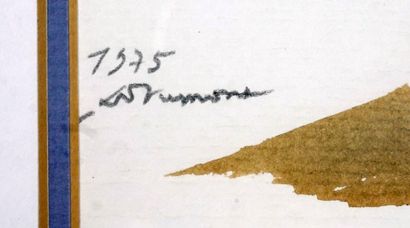 null DOTREMONT, Christian (1922-1979)
"En bleu dans le texte" (Logogram)
Watercolour...