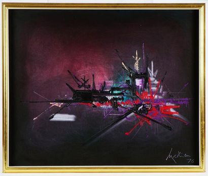 null MATHIEU, Georges (1921-2012)
"Mytilène"
Oil on canvas
Signed and dated on the...
