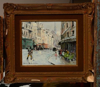 null HERVÉ, Jules René (1887-1981)
"Vieille rue à Paris"
Oil on canvas
Signed on...