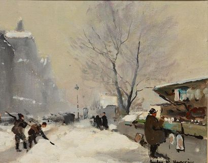 null HERVÉ, Jules René (1887-1981)
"Vieille rue à Paris"
Oil on canvas
Signed on...