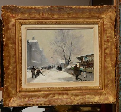 null HERVÉ, Jules René (1887-1981)
"Vieille rue à Paris"
Oil on canvas
Signed on...