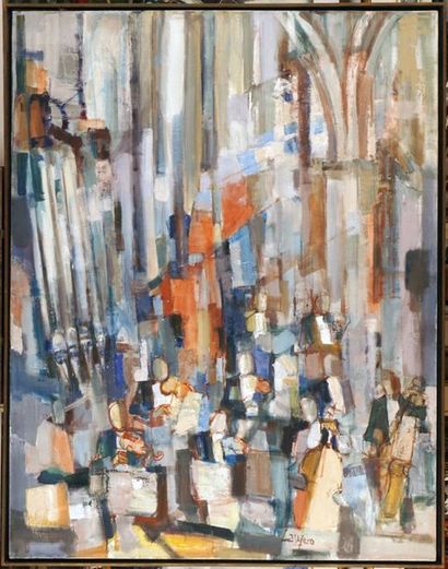 null LAUZERO, Albert (1909-2006)
“Prélude et Fugue - Concert dans une cathédrale"
Oil...