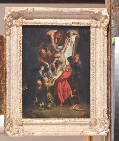 null MÖLLER, Johannes Heinrich L. (1814-1885)
Descent from the cross
Oil on baord
Signed...
