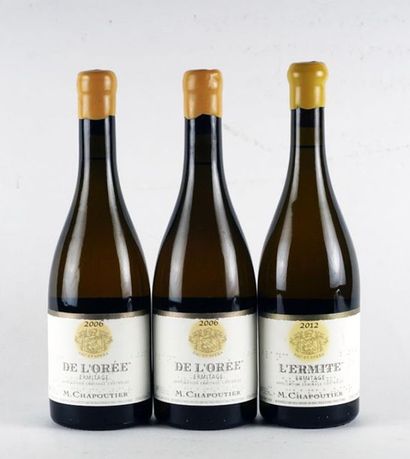 null Ermitage De L'Orée (blanc) 2006 L'Ermite (blanc) 2012, M. Chapoutier - 3 bo...