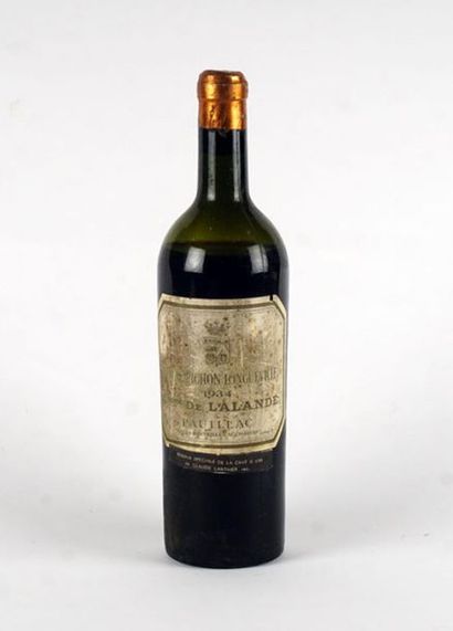 null Château Pichon Comtesse 1934
Pauillac Appellation Contrôlée
Niveau bas
1 bouteille

Provenance:...