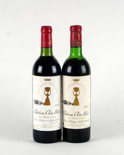 null Château Clerc-Milon 1973 1982 - 2 bouteilles (Collection Claude Lanthier)