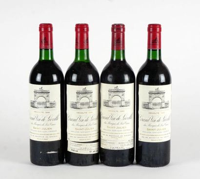 null Château Léoville Las Cases 1988 1989 - 4 bouteilles