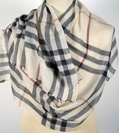 null BURBERRY SCARF
White, black, red and beige fine scarf from the Burberry bra...