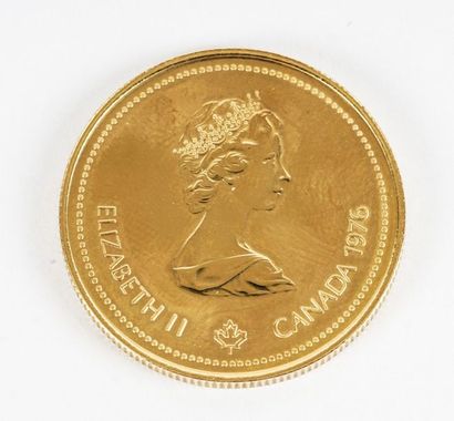 null PIÈCE CANADA OR 14K
Pièce de monnaie olympique de $100 1976 en or 14K. L'avers...