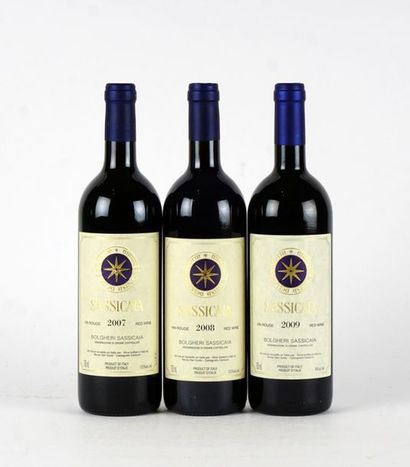 null Sassicaia 2007, 2008 2009 - 3 bouteilles