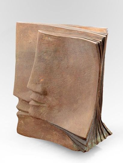 null LE BESCOND, Jacques (1945-)
Double-visage, série Profils-livres
Bronze à patine...