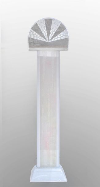 null ROGER ROUGIER
Large acrylic floor lamp, with a rising sun motif by Roger Rougier.
Label...