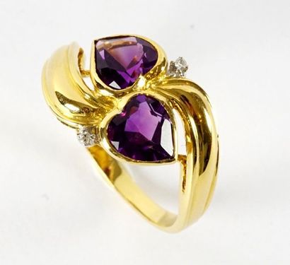 null 18K GOLD SET, AMETHYST DIAMONDS
Ring in 18K yellow and white gold, setting 2...