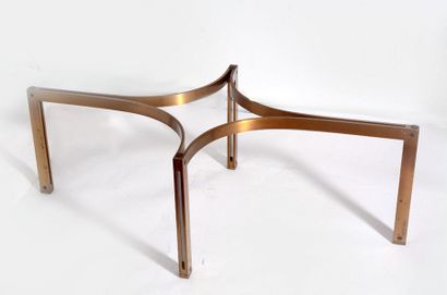 null Table de salon en bronze et verre à la manière de Fabricius Kastholm, vers 1970

Provenance:
Collection...