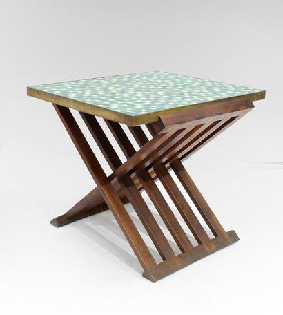 null WORMLEY, Edward J. (1907-1995)
Occasional table, model 5425, Murano glass, rosewood,...