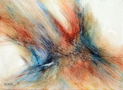 null NIERMAN, Leonardo M. (1932-)
"Viento"
Oil on masonite
Signed and dated on the...