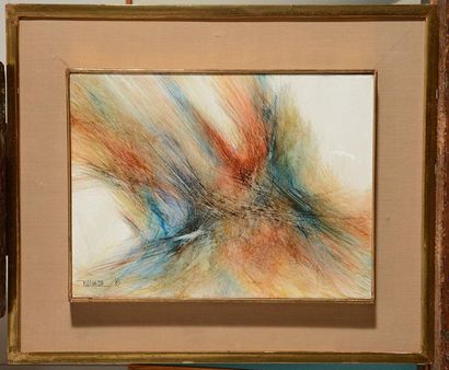null NIERMAN, Leonardo M. (1932-)
"Viento"
Oil on masonite
Signed and dated on the...