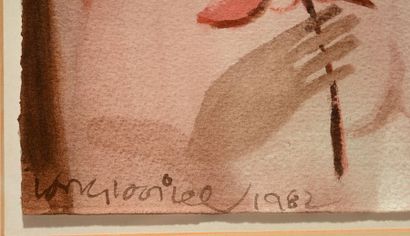 null LONG LOOI, Lee (1943-)
Sans titre - Visages de femme
Aquarelle sur papier
Signée...