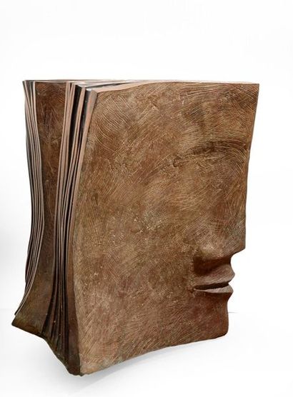 null LE BESCOND, Jacques (1945-)
Double-face, sculpted-book series
Bronze with brown...
