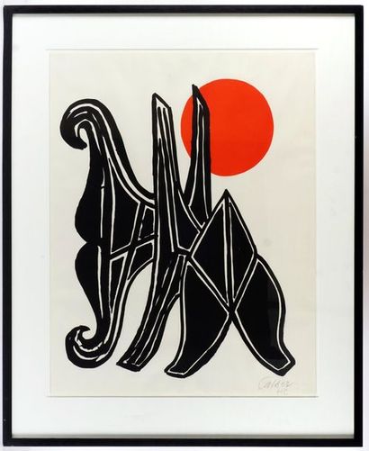 null CALDER, Alexander (1898-1976)
"Young Woman And Her Suitors" (1970)
Llthograph
Signed...